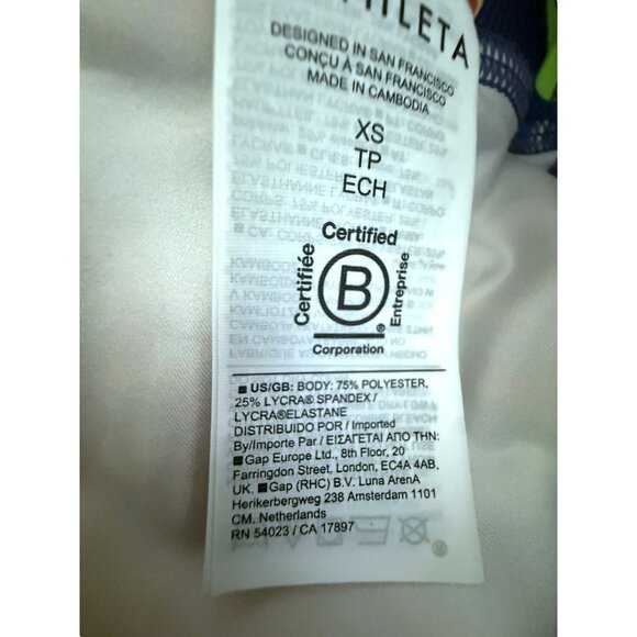 Athleta Salutation Stash 16 1/2" Skort XS Floral Print Activewear Blue & Red - Picture 5 of 7